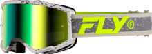 Load image into Gallery viewer, FLY RACING - ZONE GOGGLE DARK GREY/HI-VIS W/ IRIDESCENT GRN MIRROR LENS - 37-51526