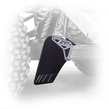 Load image into Gallery viewer, Polaris RZR Pro XP billet aluminum rock guard installed view rear suspension