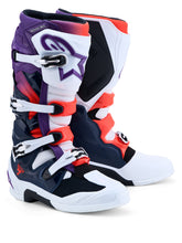 Load image into Gallery viewer, ALPINESTARS - TECH 7 BOOTS PRPL/WHT/DK BLUE/RED FLUO 9 - 2012025-3192-9