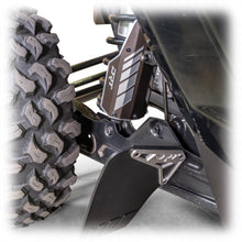 Load image into Gallery viewer, Durable rear shock guard set for Can-Am Maverick R 2024+ (also X3), black anodized finish, debris shield