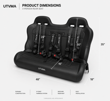 Load image into Gallery viewer, Wolverine RMAX 4 Rear Bench Seat (2021-2024)