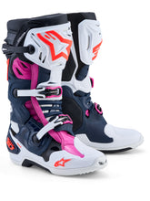 Load image into Gallery viewer, ALPINESTARS - TECH 10 SUPERVENTED BOOTS DRK BLUE/WHT/BLK FUXIA 8 - 2010520-7337-8