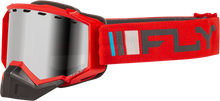 Load image into Gallery viewer, FLY RACING - ZONE SNOW GOGGLE RED/CHARCOAL W/ SILVER MIRROR/SMOKE LENS - FLB-24Z4