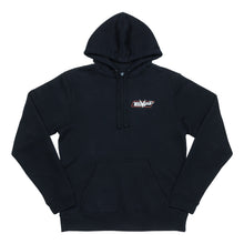 Load image into Gallery viewer, Black EVP Shift Hoodie with EVP Race Logo on front and back