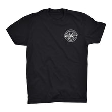 Load image into Gallery viewer, EVP Checkered Race T-Shirt in black or green with logo on front and back
