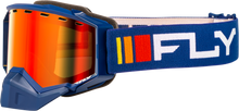 Load image into Gallery viewer, FLY RACING - ZONE SNOW GOGGLE NAVY/WHITE W/ RED MIRROR/AMBER LENS - FLB-24Z3