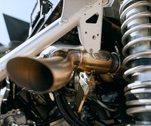 Load image into Gallery viewer, Can‑Am Maverick X3 3" Bazooka race pipe with bullet muffler, brushed 304 stainless