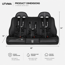 Load image into Gallery viewer, KRX 4 Rear Bench Seat (2023+) W Harnesses