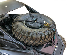 Load image into Gallery viewer, Spare tire storage bag sitting inside inverted off road wheel