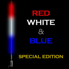 Load image into Gallery viewer, Hyper Color LED Whip – Red White Blue