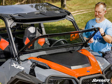 Load image into Gallery viewer, SuperATV - Polaris General 1000 Flip-Down Glass Windshield