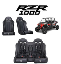 Load image into Gallery viewer, RZR 1000 Rear Bench Seat & Pair of Front Bucket Seats Set