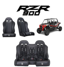 Load image into Gallery viewer, RZR 900 Rear Bench Seat & Pair of Front Bucket Seats Set (2015-2024)