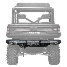 Load image into Gallery viewer, Polaris Ranger Rear Winch Bumper Elite Edition w/ Lights Black With Jewel Gray Accent Panels Thumper Fab