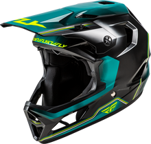 Load image into Gallery viewer, FLY RACING - RAYCE REPEAT BICYCLE HELMET BLACK/TEAL/HI-VIS XL - 73-3623X

