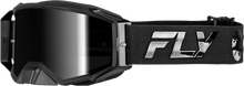 Load image into Gallery viewer, FLY RACING - ZONE PRO GOGGLE BLACK/BLACK W/ BLACK MIRROR/SMOKE LENS - 37-5192
