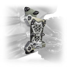 Load image into Gallery viewer, DRT Can-Am Maverick X3 2017+ Billet Aluminum 3-PC Radius Rod Plate Kit Front side view
