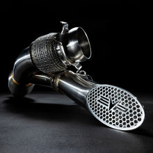 Load image into Gallery viewer, EVP Racing Shocker Electric Side-Dump Down Pipe with Bullet Muffler for Can-Am Maverick R
