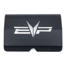 Load image into Gallery viewer, EVP matte black heat shield with cutout EVP logo for 2018-2024 Polaris Ranger XP 1000 stock exhaust
