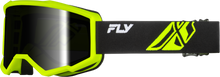 Load image into Gallery viewer, FLY RACING - FOCUS GOGGLE BLACK/HI-VIS W/DARK SMOKE HYDROPHOC LENS - 37-51169
