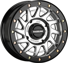 Load image into Gallery viewer, RACELINE - SQUAD BDLK WHEEL 15X7 4/137 6+1(+38MM) HYPER SILVER - A12SB-57037+38
