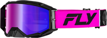 Load image into Gallery viewer, FLY RACING - ZONE PRO GOGGLE PINK/BLACK W/ IRIDESCENT RED MIR/SMK LENS - 37-5190
