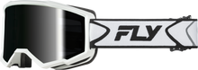 Load image into Gallery viewer, FLY RACING - ZONE GOGGLE WHITE/BLACK W/DARK SMOKE HYDROPHOC LENS - 37-51539
