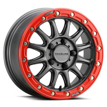 Load image into Gallery viewer, RACELINE - ALPHA BDLK 15X7 5/4.5 (+53MM) GUNMETAL/RED - A14GR-57012+53
