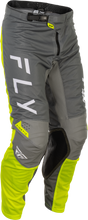 Load image into Gallery viewer, FLY RACING - KINETIC MESH CENTER PANTS GREY/WHITE/HI-VIS SZ 30 - 379-32430
