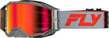 Load image into Gallery viewer, FLY RACING - ZONE PRO GOGGLE GREY/RED W/ LIGHT RED MIRROR/AMBER LENS - 37-5191
