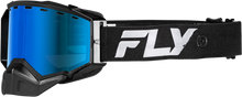 Load image into Gallery viewer, FLY RACING - ZONE SNOW GOGGLE BLACK/BLACK W/SKY BLUE MIRROR/BLUE LENS - 37-50280
