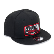 Load image into Gallery viewer, Black canvas EVP snapback hat with EVP patch
