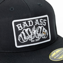 Load image into Gallery viewer, Badass Black Fitted Hat
