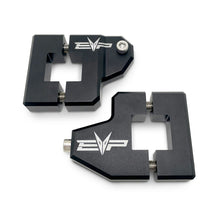 Load image into Gallery viewer, EVP aluminum coolant reservoir relocation brackets for Can-Am Maverick X3, black anodized
