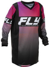 Load image into Gallery viewer, FLY RACING - YOUTH F-16 JERSEY BLACK/RED/PURPLE YL - 379-221YL
