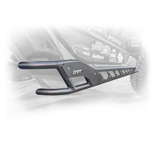 Load image into Gallery viewer, Angled view showing rear mounting bracket of DRT rock rail on X3
