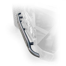 Load image into Gallery viewer, Top view of black DRT rock rail installed on Can‑Am Maverick X3 2‑door
