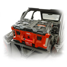Load image into Gallery viewer, Offroad UTV cargo system mount with Milwaukee Packout gear

