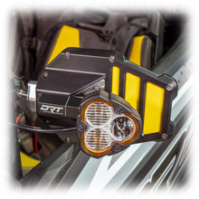 Load image into Gallery viewer, Tactical mirror light bracket kit installed on UTV mirror with light mounted
