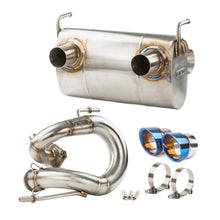 Load image into Gallery viewer, RPM Kawasaki H2 3/4 Exhaust – 2.5" Mid Pipe + Chambered Muffler | Straight or E-Valve Option
