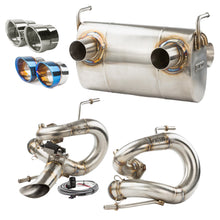 Load image into Gallery viewer, RPM Kawasaki H2 3/4 Exhaust – 2.5" Mid Pipe + Chambered Muffler | Straight or E-Valve Option
