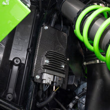 Load image into Gallery viewer, RPM Kawasaki H2 Carbon Fiber Regulator Rectifier Cover Installed on Vehicle
