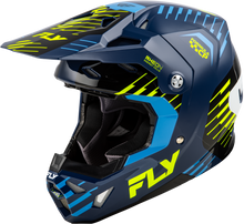 Load image into Gallery viewer, FLY RACING - FORMULA CP SLICE HELMET NAVY/HI-VIS/WHITE 2X - 73-00502X
