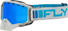 Load image into Gallery viewer, FLY RACING - ZONE SNOW GOGGLE SILVER/BLUE W/ SKY BLUE MIRROR/BLUE LENS - FLB-24Z2
