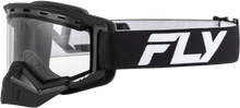Load image into Gallery viewer, FLY RACING - YTH FOCUS SNOW GOGGLE BLK/WHT W/ CLEAR LENS - FLB-24FY2
