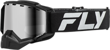 Load image into Gallery viewer, FLY RACING - ZONE ELITE SNW GOGGLE BLK/SLVR W/ SIL MIRR/POLARIZED SMK LENS - FLB-24ZP1
