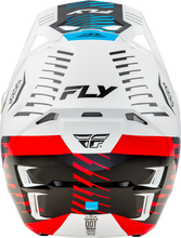 Load image into Gallery viewer, FLY RACING - YOUTH FORMULA CP SLICE HELMET WHITE/RED/CYAN YL - 73-0052YL
