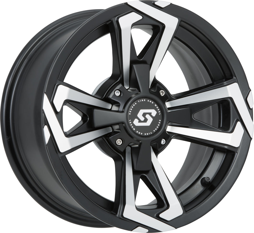 RIOT WHEEL 14X7 4/156 6+1 (+30MM) BLK/MACHINED