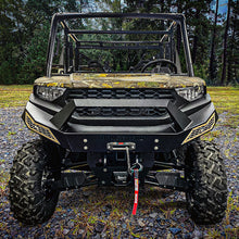 Load image into Gallery viewer, Polaris Ranger 1000 Front Winch Bumper With Light Kit Raw Raw Accent Panels Thumper Fab
