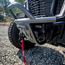 Load image into Gallery viewer, Polaris RZR Turbo S Front Winch Sport Bumper w/ Lights Black Thumper Fab
